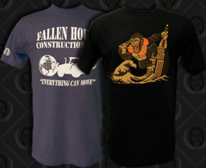 New B. Dolan “Fallen House” & “Earthmovers” T-SHIRTS!